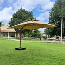 (MEGA PROMOÇÃO) - Ombrelone Parnaso Guarda Sol Gold Led Alumínio 3,0 x 3,0 C/ Base em 100 L