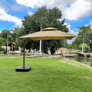 (MEGA PROMOÇÃO) - Ombrelone Parnaso Guarda Sol Gold Led Alumínio 3,0 x 3,0 C/ Base em 100 L