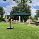 (MEGA PROMOÇÃO) - Ombrelone Parnaso Guarda Sol Gold Led Alumínio 3,0 x 3,0 C/ Base em 100 L